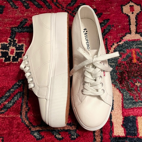 superga platform leather